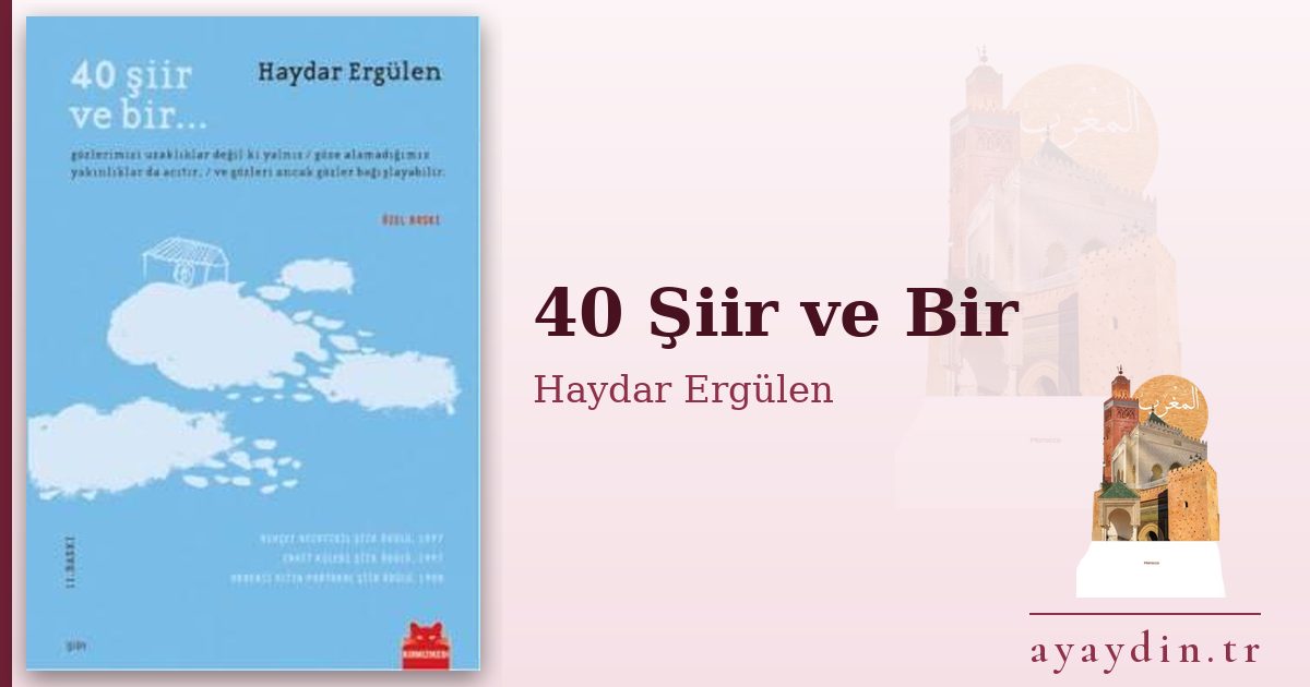 40 Şiir ve Bir - Haydar Ergülen kitap alıntıları ve sözleri