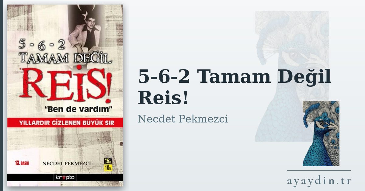 5-6-2 Tamam Değil Reis! - Necdet Pekmezci kitap alıntıları ve sözleri