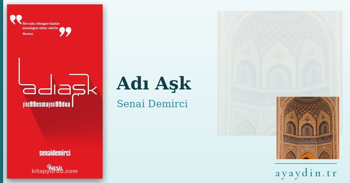 Adı Aşk - Senai Demirci kitap alıntıları ve sözleri