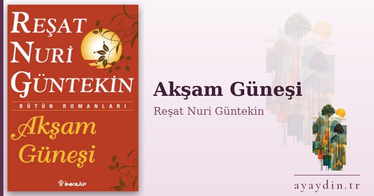 Akşam Güneşi - Reşat Nuri Güntekin kitap alıntıları ve sözleri
