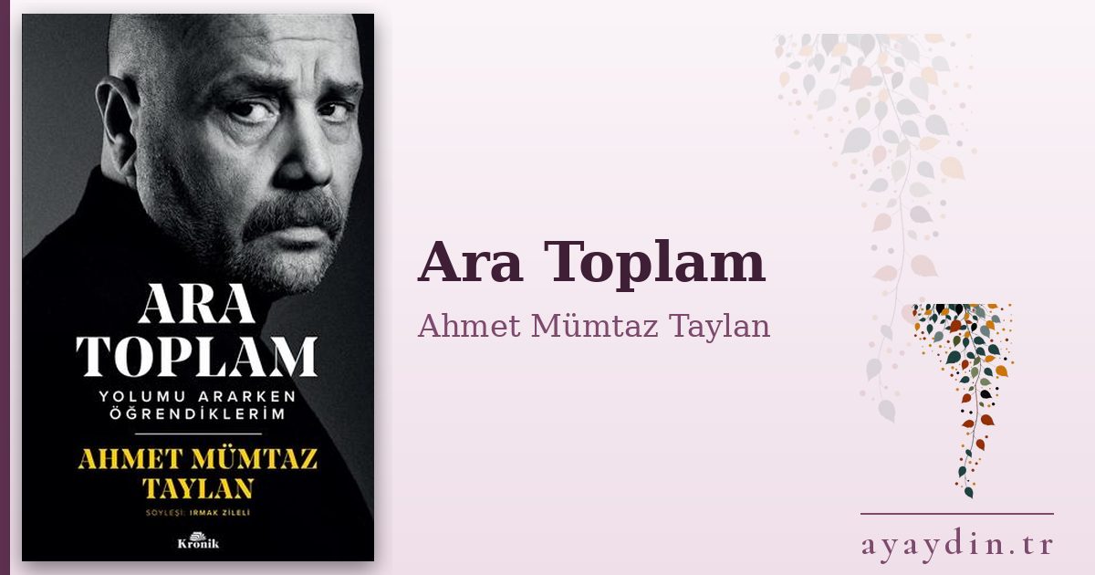 Ara Toplam - Ahmet Mümtaz Taylan kitap alıntıları ve sözleri
