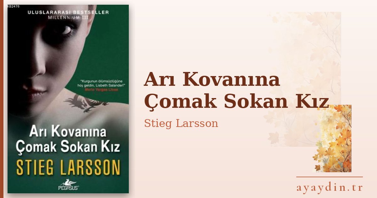 Arı Kovanına Çomak Sokan Kız - Stieg Larsson kitap alıntıları ve sözleri