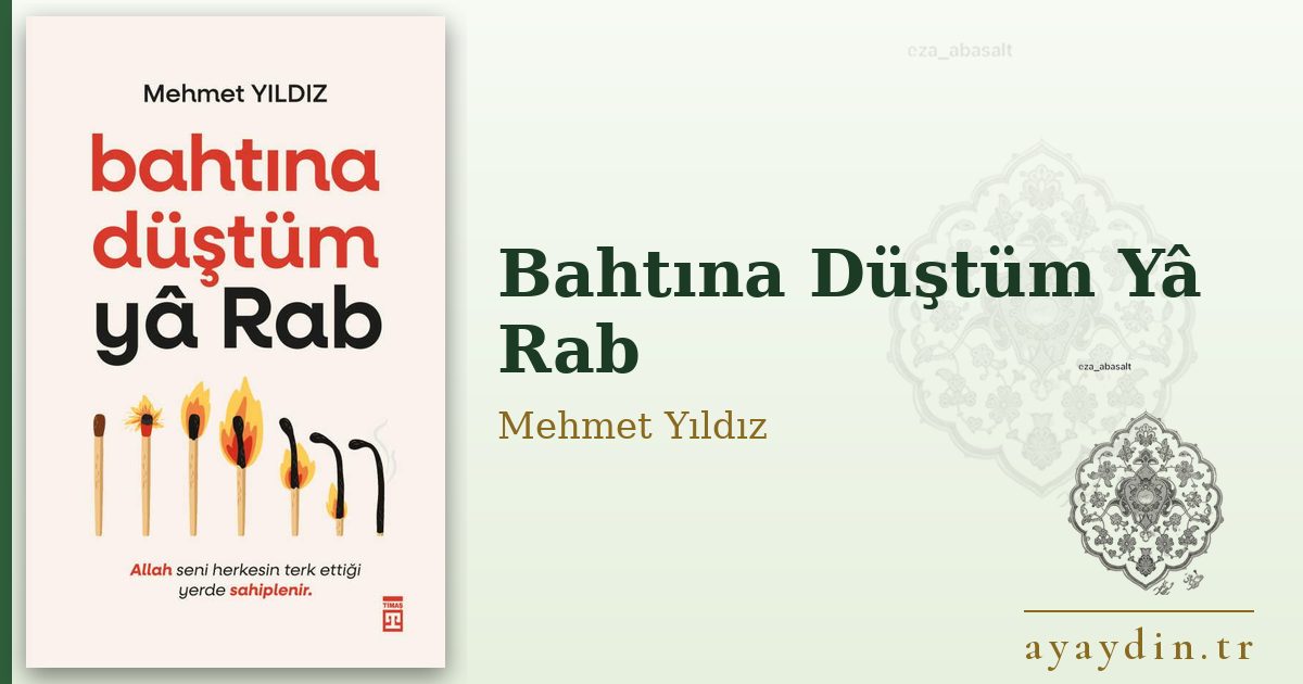 Bahtına Düştüm Yâ Rab - Mehmet Yıldız kitap alıntıları ve sözleri