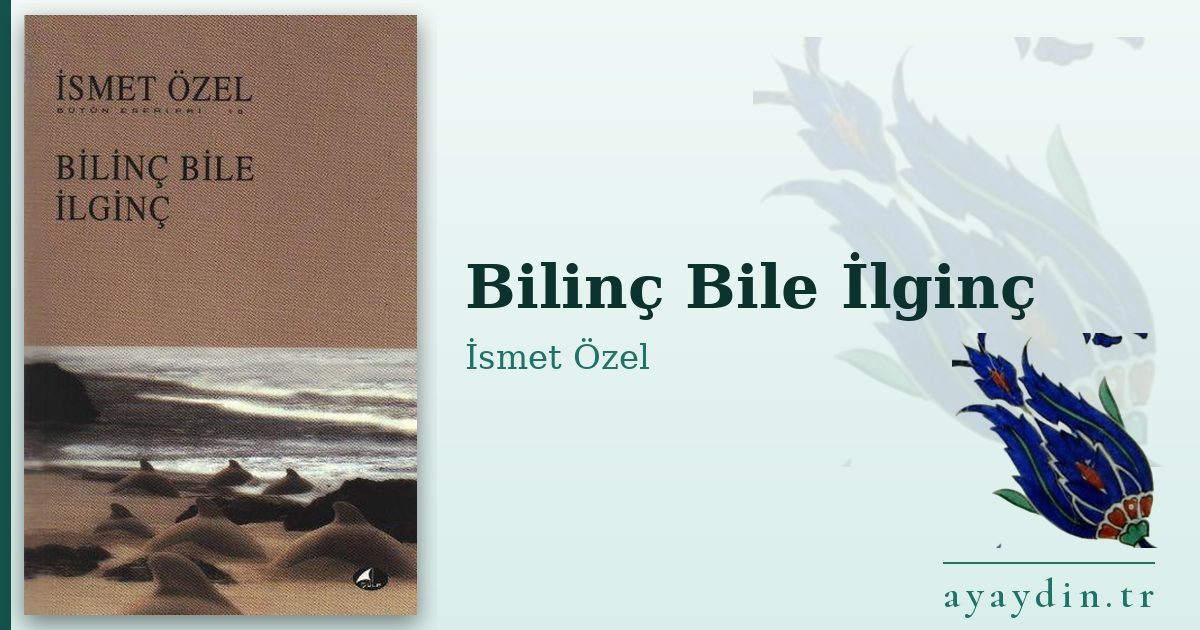 Bilinç Bile İlginç - İsmet Özel kitap alıntıları ve sözleri