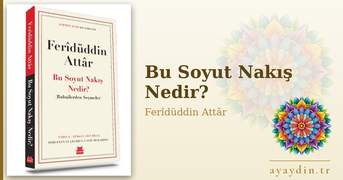 Bu Soyut Nakış Nedir? - Ferîdüddin Attâr kitap alıntıları ve sözleri