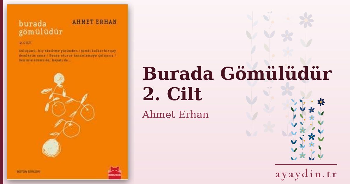 Burada Gömülüdür 2. Cilt - Ahmet Erhan kitap alıntıları ve sözleri