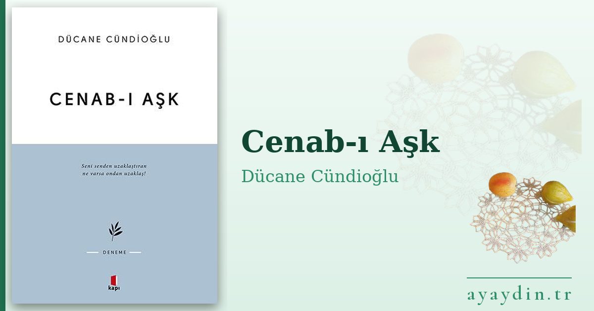 Cenab-ı Aşk - Dücane Cündioğlu kitap alıntıları ve sözleri