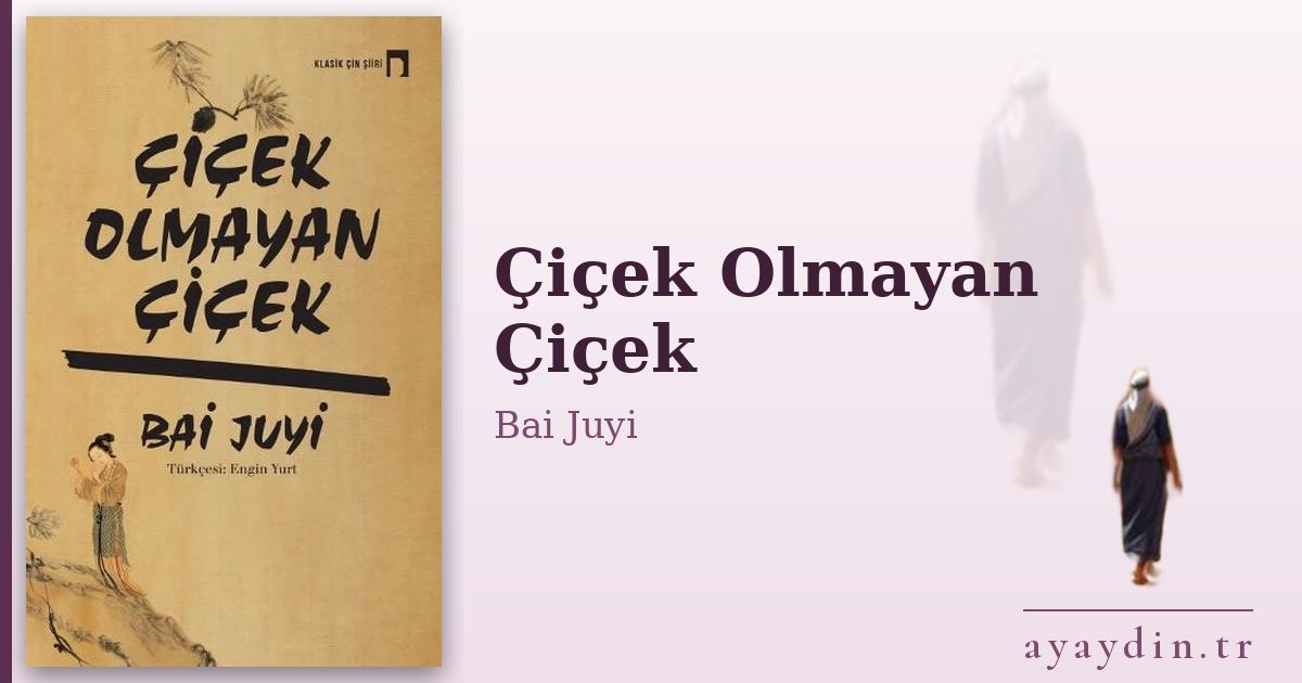 Çiçek Olmayan Çiçek - Bai Juyi kitap alıntıları ve sözleri