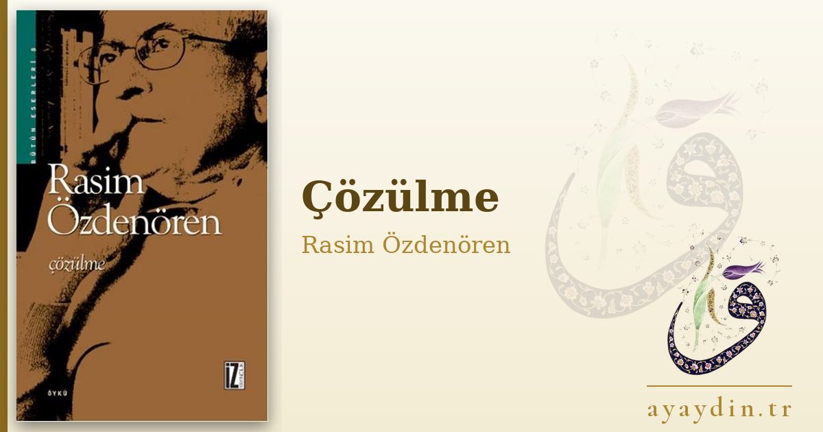 Çözülme - Rasim Özdenören kitap alıntıları ve sözleri