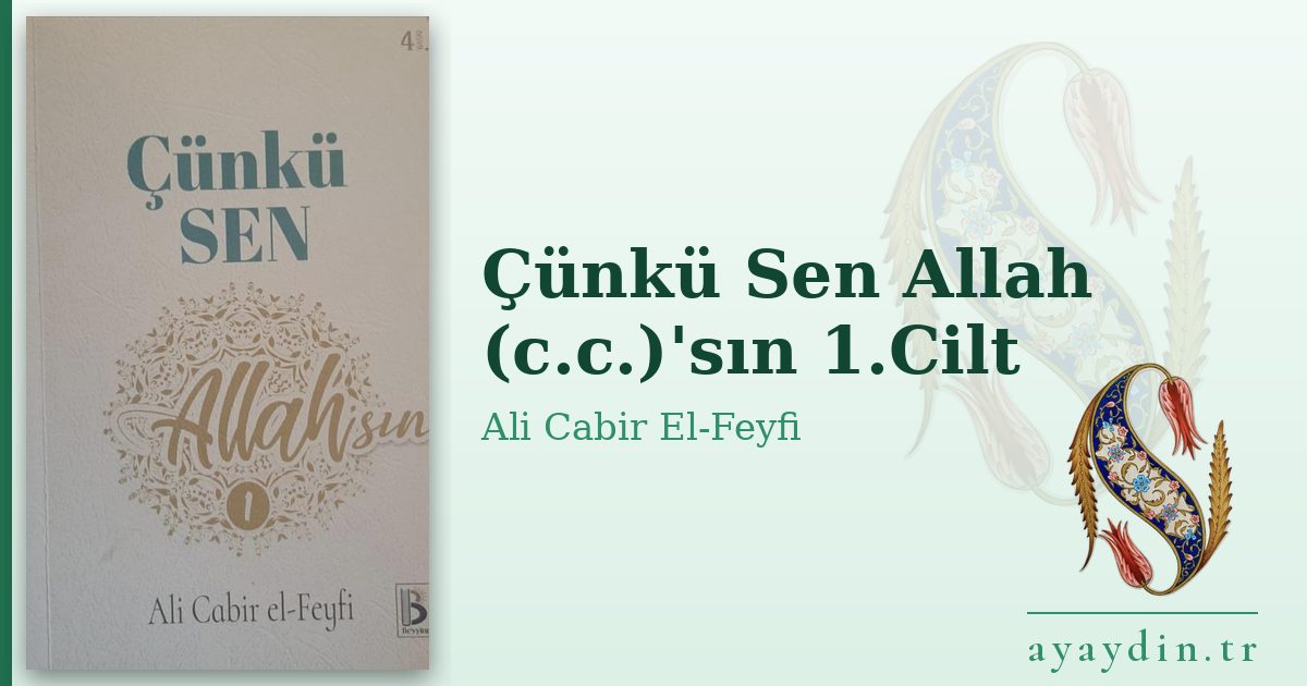 Çünkü Sen Allah (c.c.)'sın 1.Cilt - Ali Cabir El-Feyfi kitap alıntıları ve sözleri