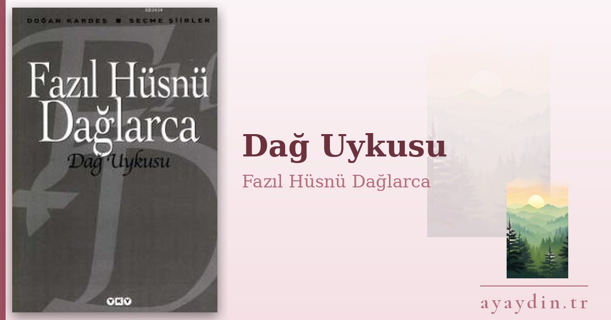 Dağ Uykusu - Fazıl Hüsnü Dağlarca kitap alıntıları ve sözleri