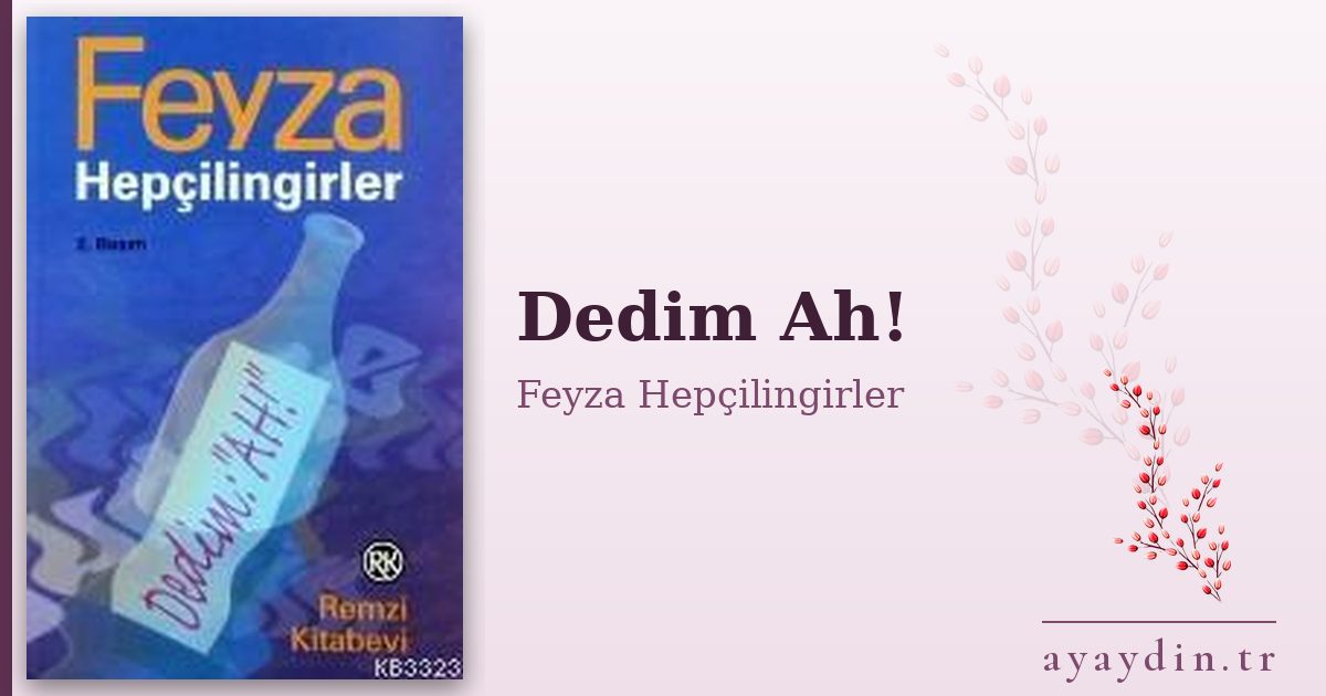 Dedim Ah! - Feyza Hepçilingirler kitap alıntıları ve sözleri
