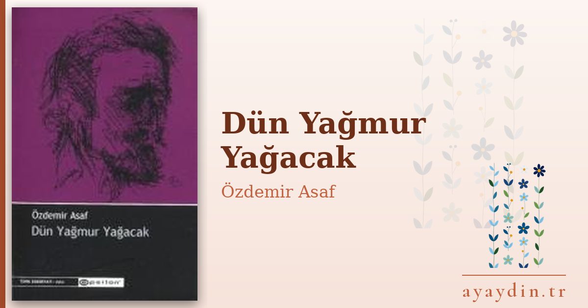 Dün Yağmur Yağacak - Özdemir Asaf kitap alıntıları ve sözleri
