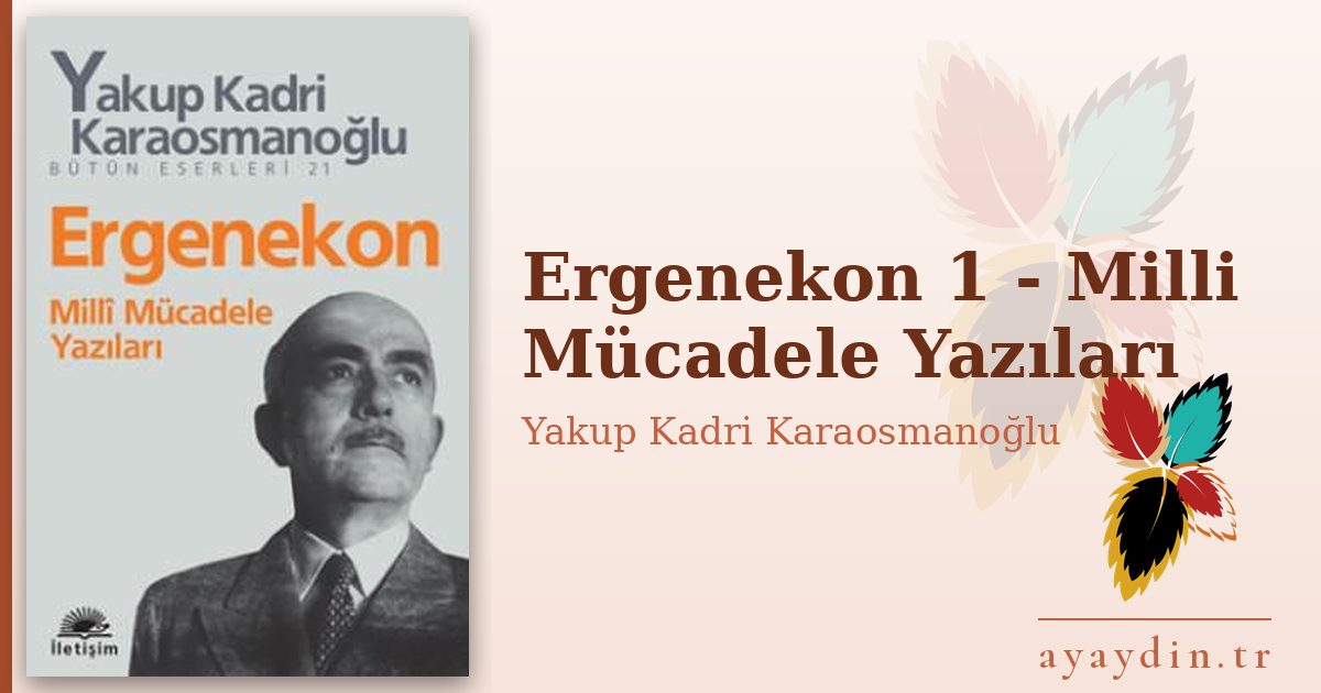 Ergenekon 1 - Milli Mücadele Yazıları - Yakup Kadri Karaosmanoğlu kitap alıntıları ve sözleri
