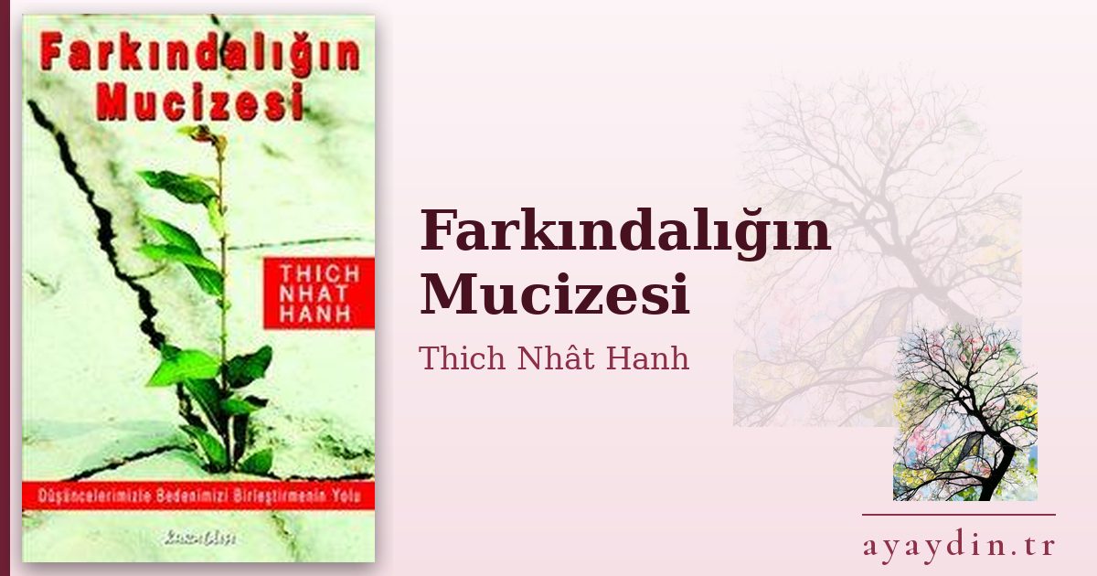 Farkındalığın Mucizesi - Thich Nhât Hanh kitap alıntıları ve sözleri