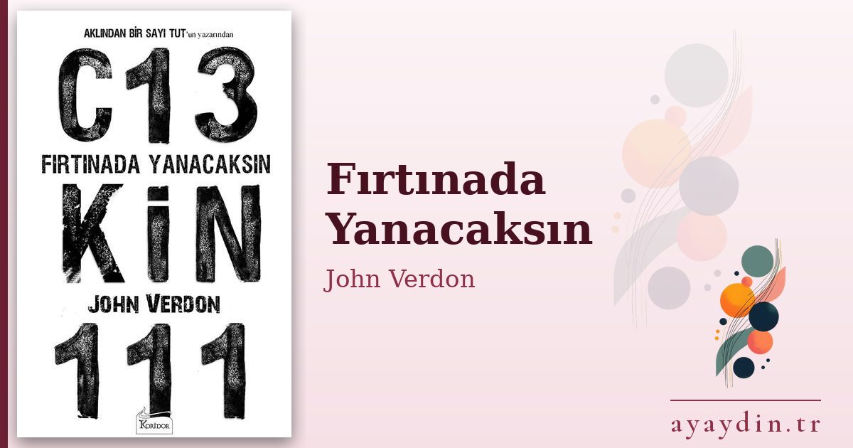 Fırtınada Yanacaksın - John Verdon kitap alıntıları ve sözleri
