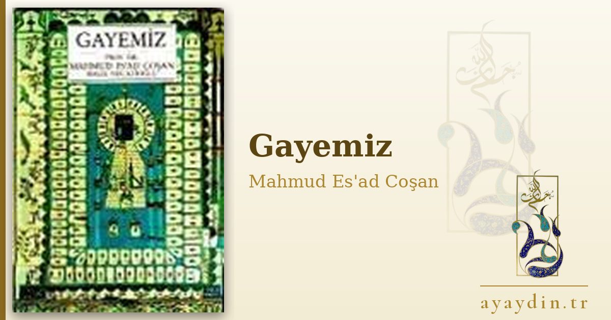 Gayemiz - Mahmud Es'ad Coşan kitap alıntıları ve sözleri