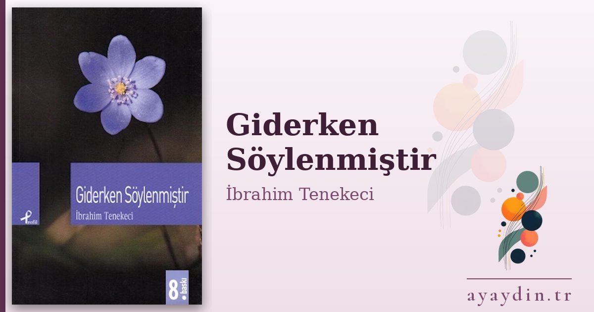 Giderken Söylenmiştir - İbrahim Tenekeci kitap alıntıları ve sözleri