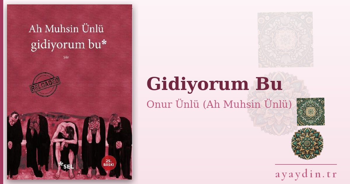 Gidiyorum Bu - Onur Ünlü (Ah Muhsin Ünlü) kitap alıntıları ve sözleri