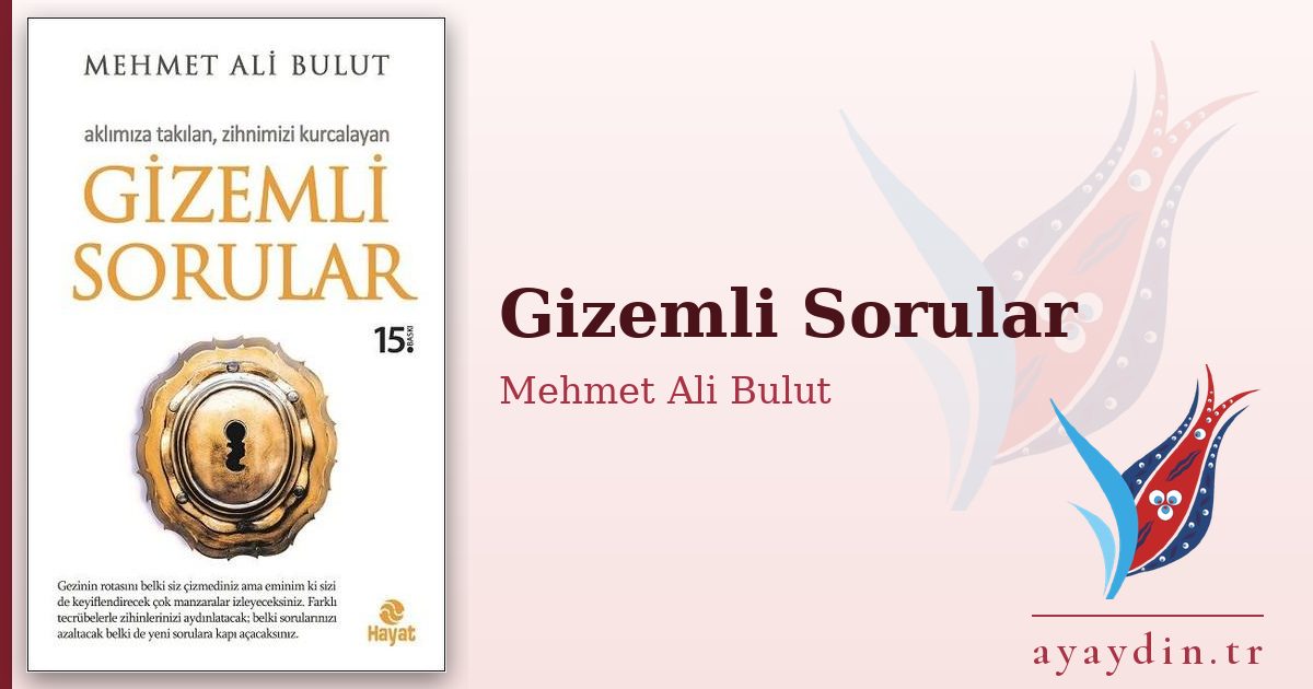 Gizemli Sorular - Mehmet Ali Bulut kitap alıntıları ve sözleri