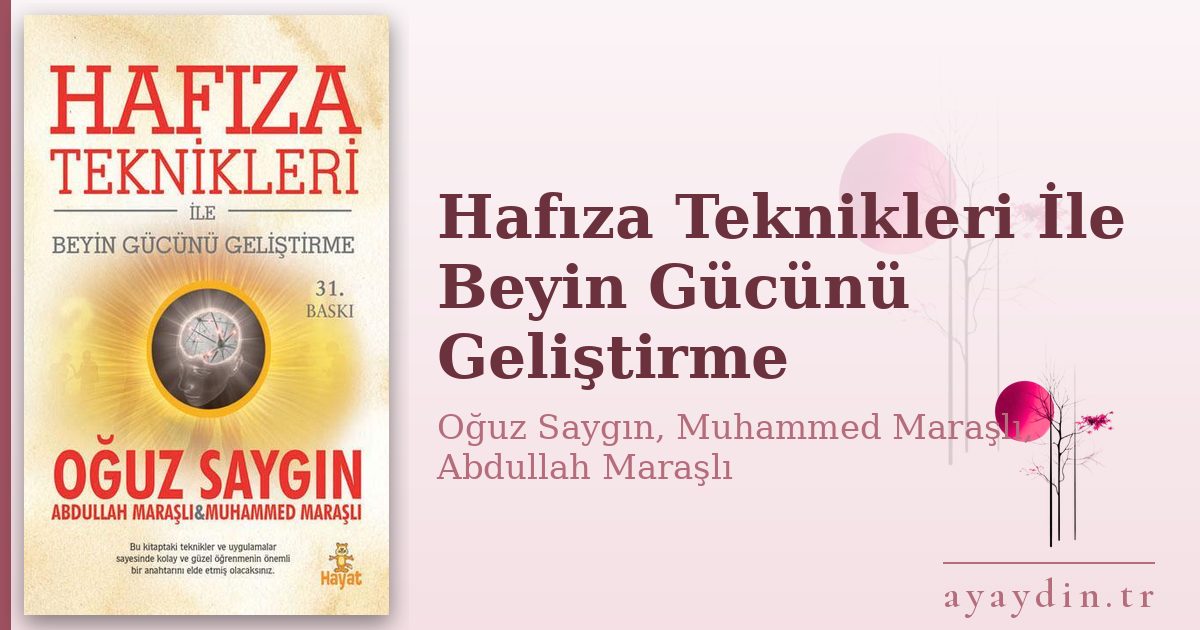 Hafıza Teknikleri İle Beyin Gücünü Geliştirme - Oğuz Saygın, Muhammed Maraşlı, Abdullah Maraşlı kitap alıntıları ve sözleri