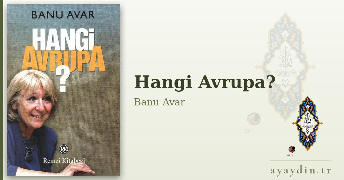 Hangi Avrupa? - Banu Avar kitap alıntıları ve sözleri