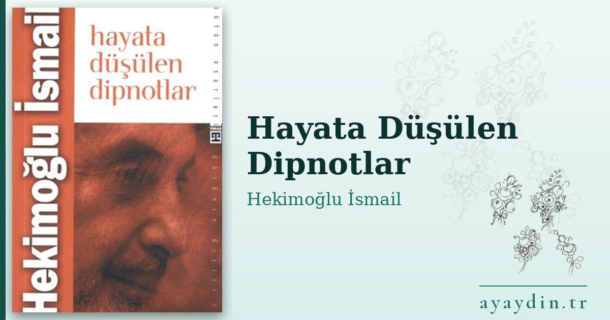Hayata Düşülen Dipnotlar - Hekimoğlu İsmail kitap alıntıları ve sözleri