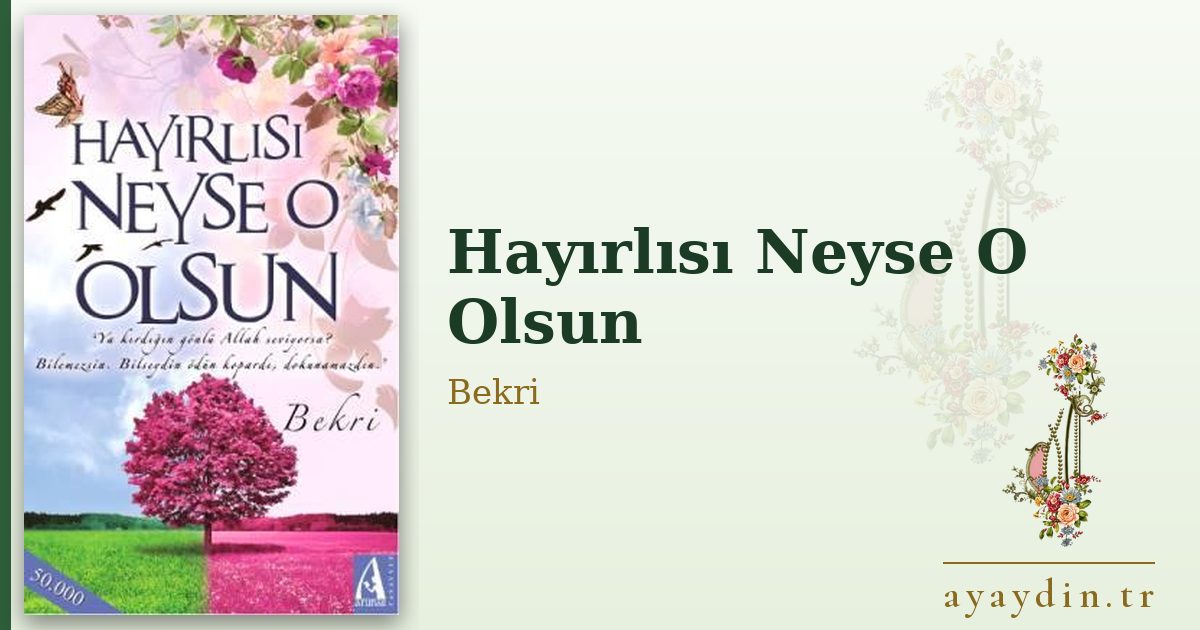 Hayırlısı Neyse O Olsun - Bekri kitap alıntıları ve sözleri