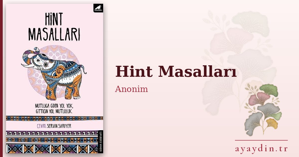 Hint Masalları - Anonim kitap alıntıları ve sözleri