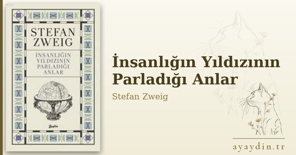 İnsanlığın Yıldızının Parladığı Anlar - Stefan Zweig kitap alıntıları ve sözleri