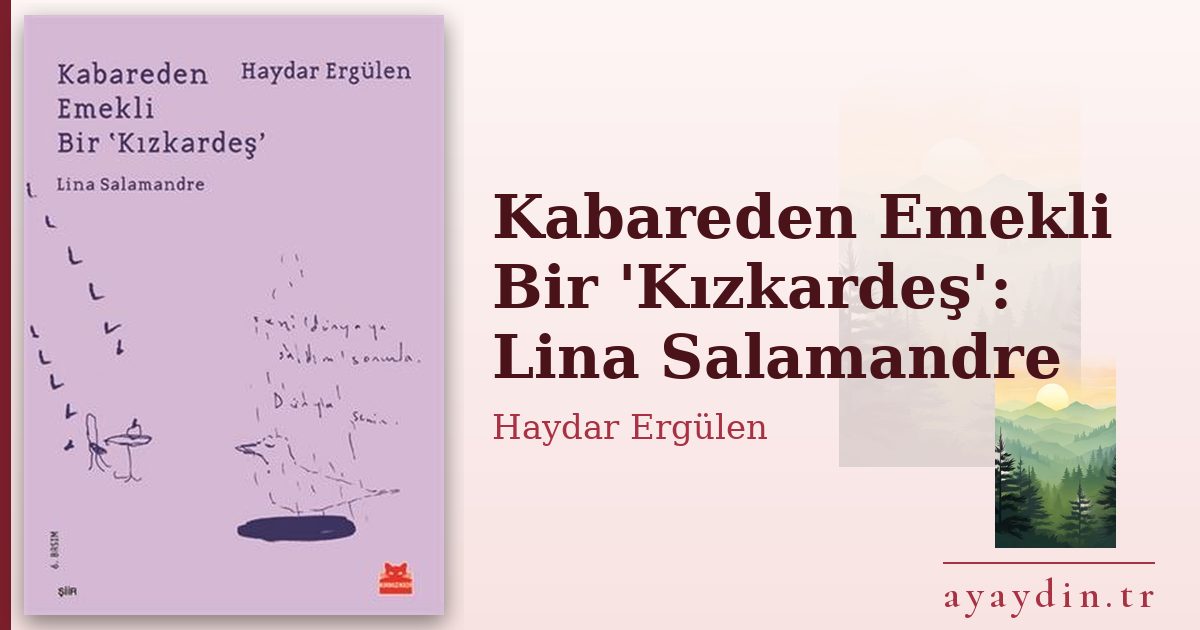 Kabareden Emekli Bir 'Kızkardeş': Lina Salamandre - Haydar Ergülen kitap alıntıları ve sözleri