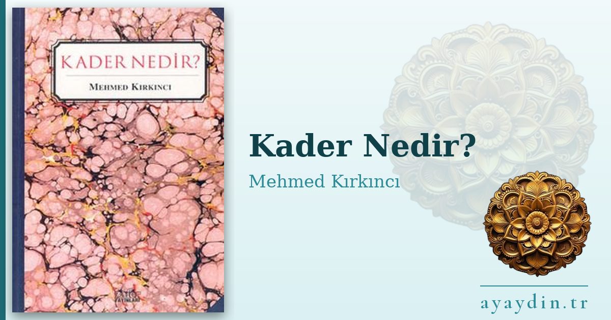 Kader Nedir? - Mehmed Kırkıncı kitap alıntıları ve sözleri