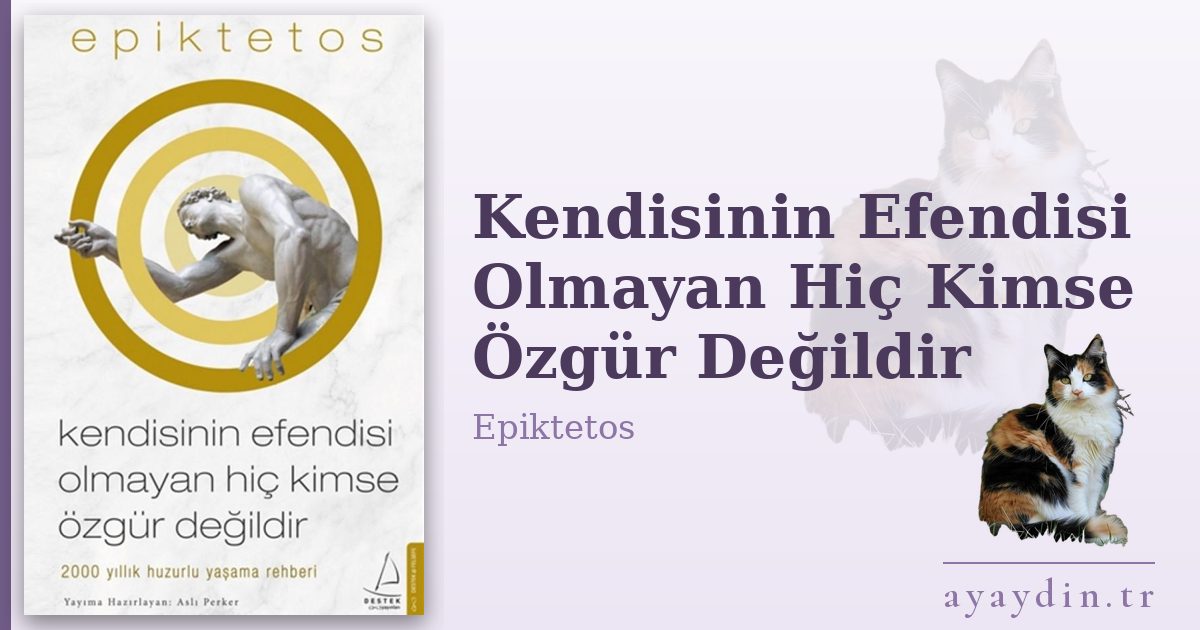 Kendisinin Efendisi Olmayan Hiç Kimse Özgür Değildir - Epiktetos kitap alıntıları ve sözleri