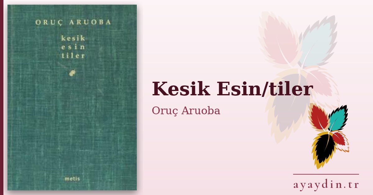 Kesik Esin/tiler - Oruç Aruoba kitap alıntıları ve sözleri
