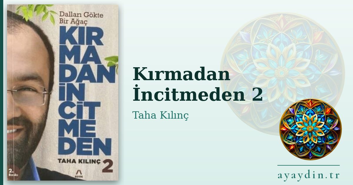 Kırmadan İncitmeden 2 - Taha Kılınç kitap alıntıları ve sözleri