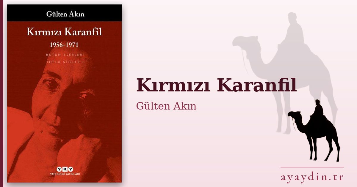 Kırmızı Karanfil - Gülten Akın kitap alıntıları ve sözleri