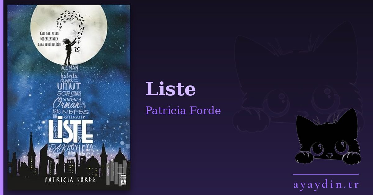 Liste - Patricia Forde kitap alıntıları ve sözleri