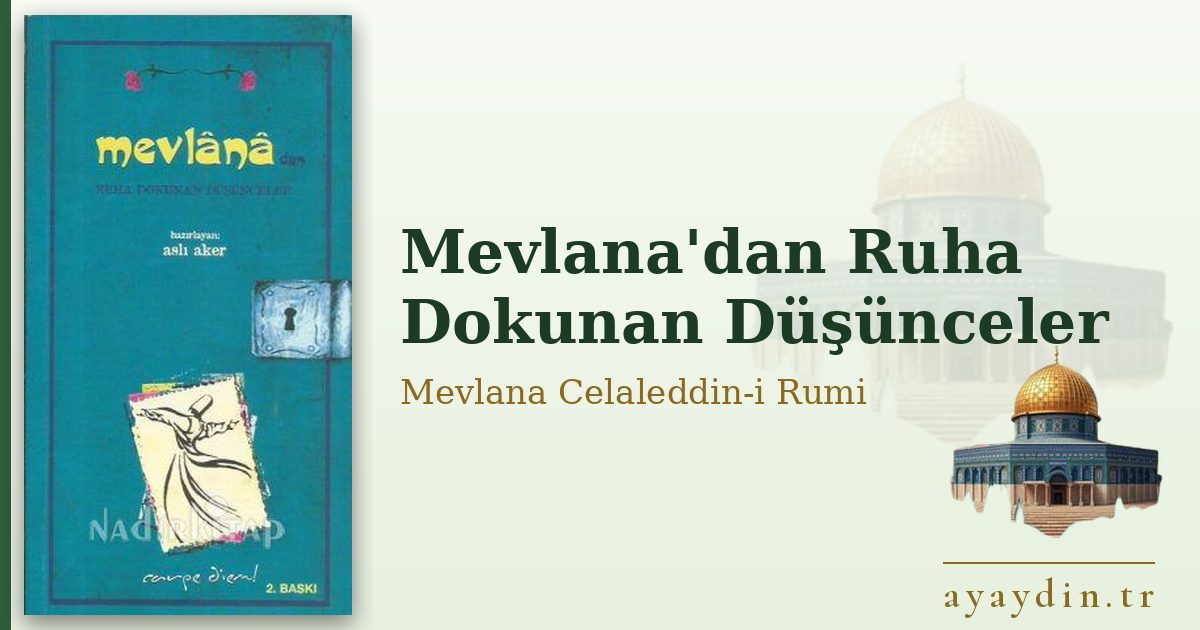 Mevlana'dan Ruha Dokunan Düşünceler - Mevlana Celaleddin-i Rumi kitap alıntıları ve sözleri