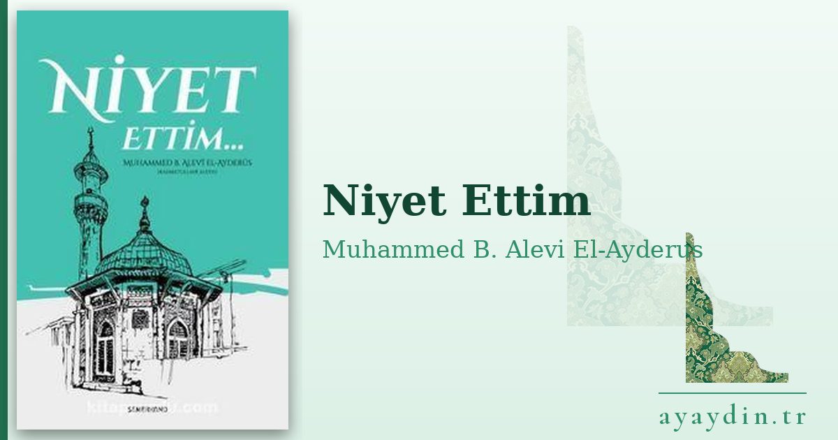 Niyet Ettim - Muhammed B. Alevi El-Ayderus kitap alıntıları ve sözleri
