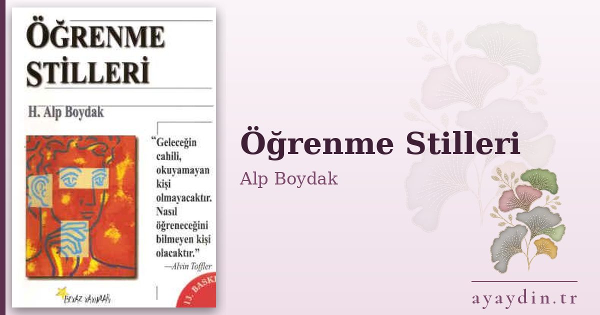 Öğrenme Stilleri - Alp Boydak kitap alıntıları ve sözleri