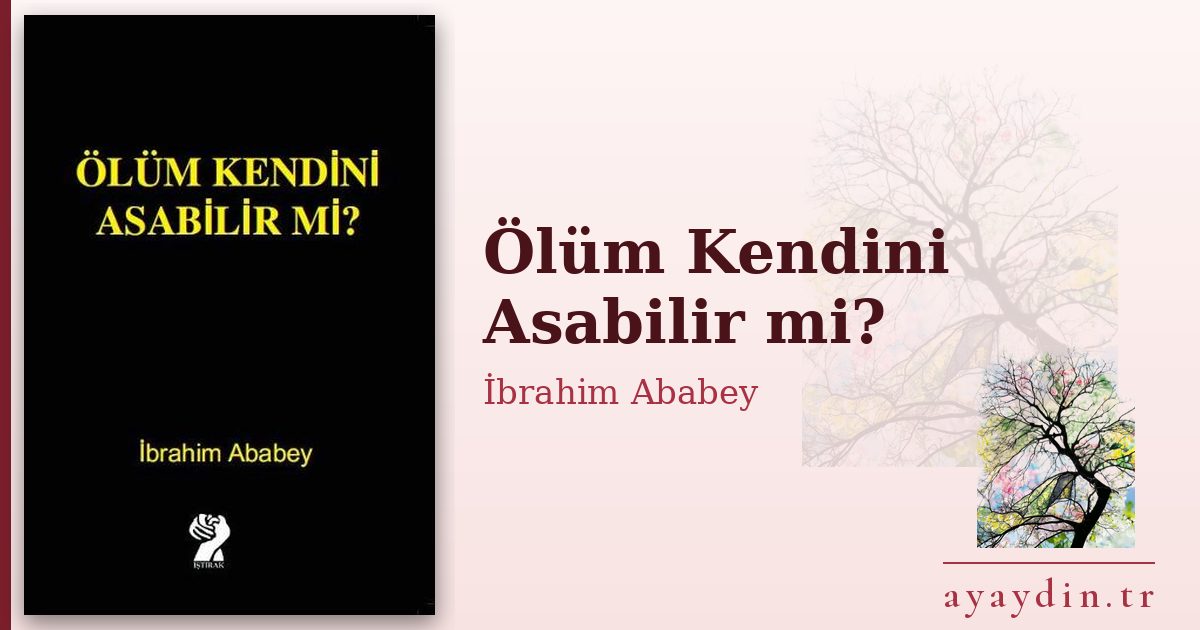 Ölüm Kendini Asabilir mi? - İbrahim Ababey kitap alıntıları ve sözleri