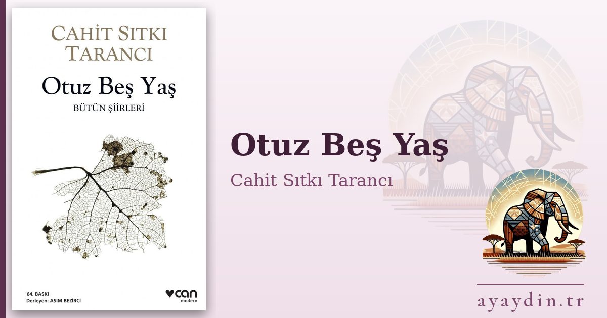 Otuz Beş Yaş - Cahit Sıtkı Tarancı kitap alıntıları ve sözleri