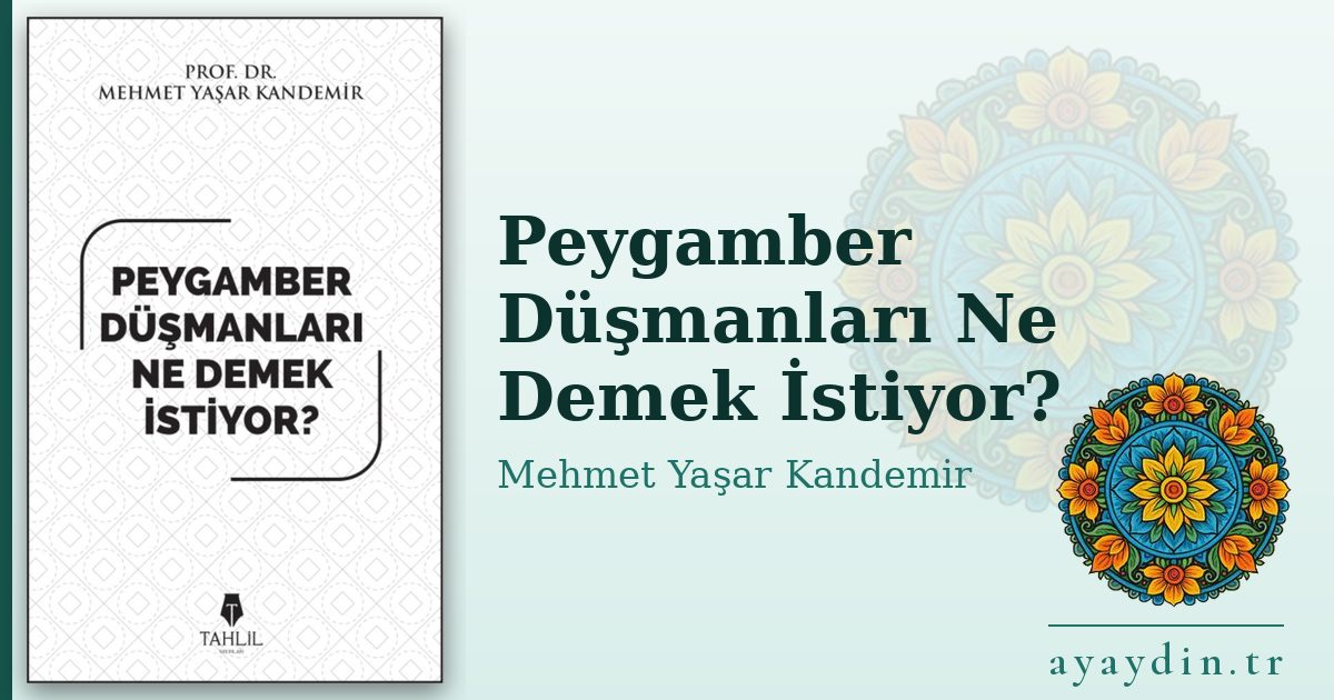 Peygamber Düşmanları Ne Demek İstiyor? - Mehmet Yaşar Kandemir kitap alıntıları ve sözleri