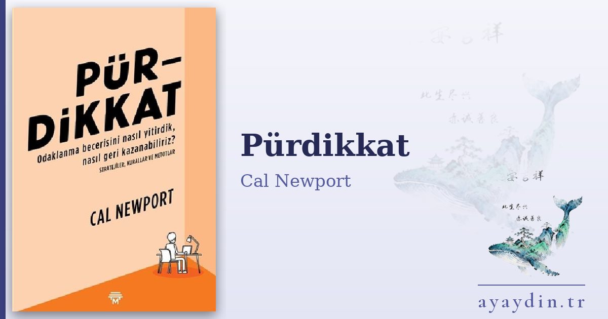 Pürdikkat - Cal Newport kitap alıntıları ve sözleri