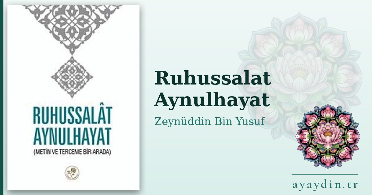 Ruhussalat Aynulhayat - Zeynüddin Bin Yusuf kitap alıntıları ve sözleri