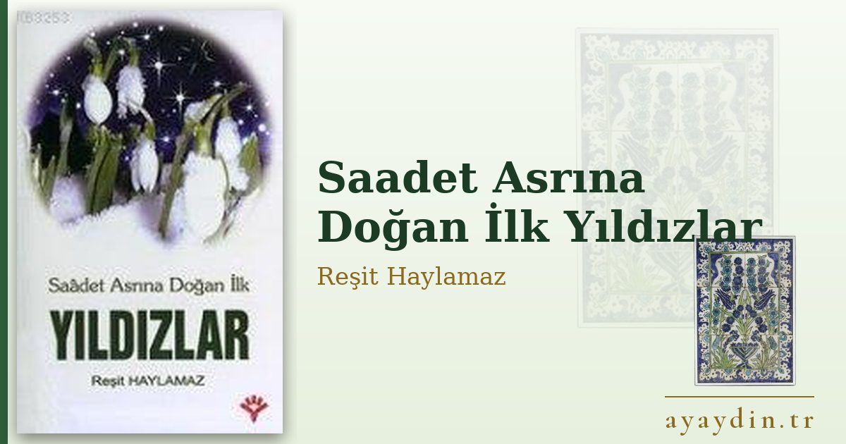 Saadet Asrına Doğan İlk Yıldızlar - Reşit Haylamaz kitap alıntıları ve sözleri