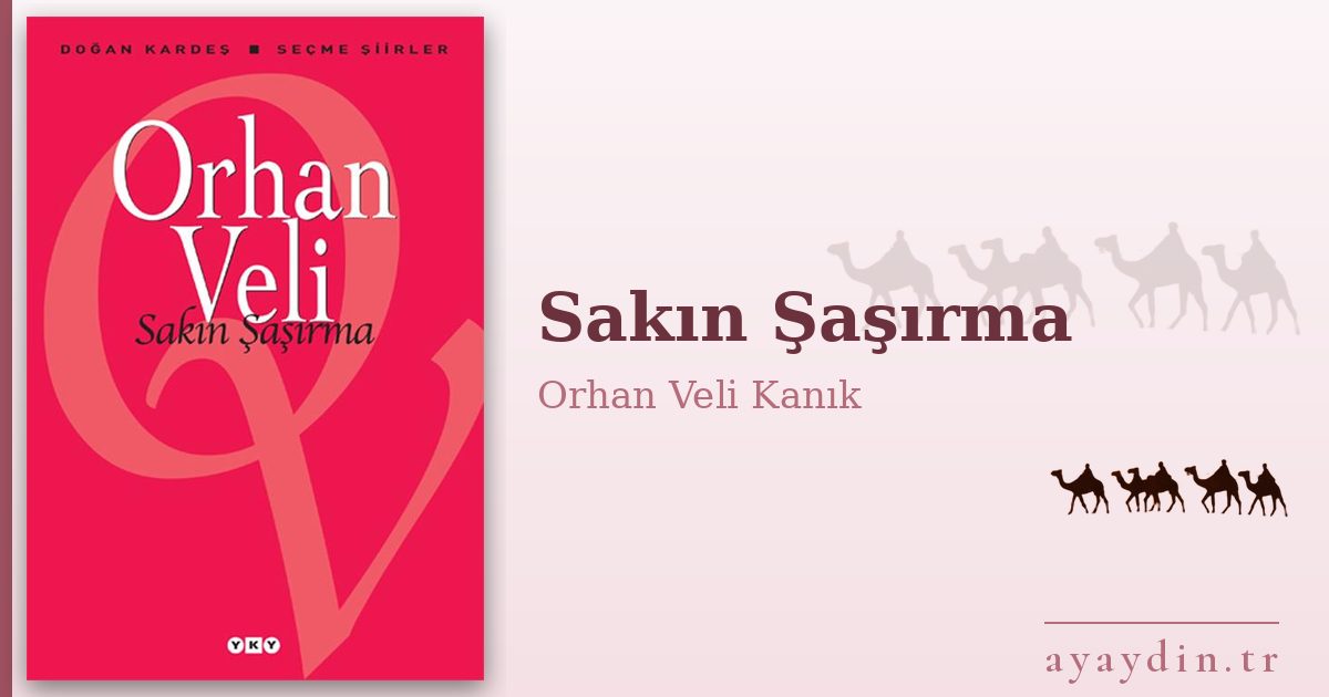 Sakın Şaşırma - Orhan Veli Kanık kitap alıntıları ve sözleri