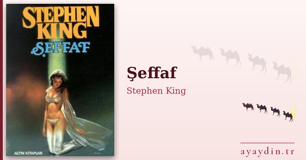Şeffaf - Stephen King kitap alıntıları ve sözleri