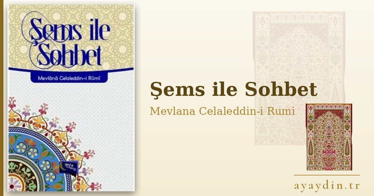 Şems ile Sohbet - Mevlana Celaleddin-i Rumi kitap alıntıları ve sözleri