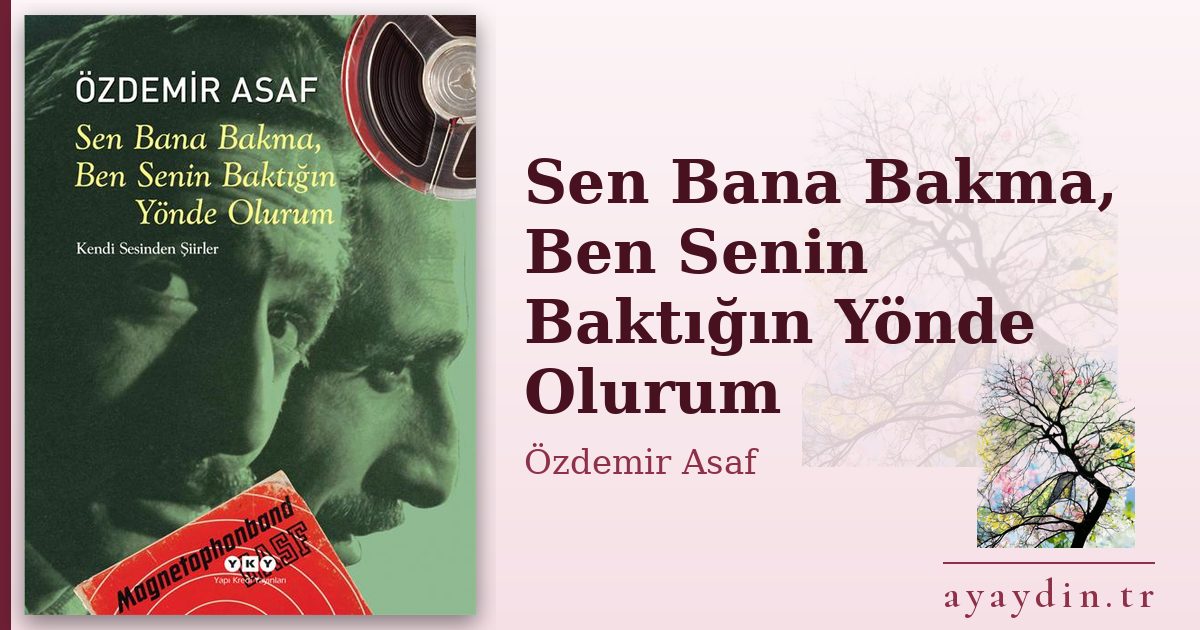 Sen Bana Bakma, Ben Senin Baktığın Yönde Olurum - Özdemir Asaf kitap alıntıları ve sözleri